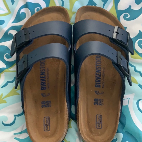 Birkenstock Shoes - Navy Birkenstock’s softbed sandals. EURO 38 US 8.5